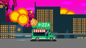 MylesHi anime pizza myles hi the cloud kid GIF
