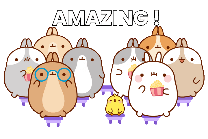 Happy Fun Sticker by Molang