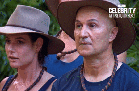 sweating it wasn't me GIF by I'm A Celebrity... Get Me Out Of Here! Australia