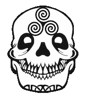 deadlyie skull skeleton ireland irish Sticker