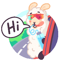 Good Morning Hello Sticker by Llama Luna