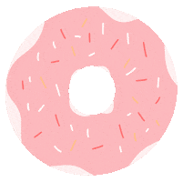 hollypixels happy food pink dessert Sticker