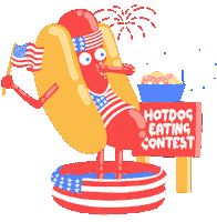 Independence Day Usa Sticker by Jelly London