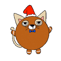 Cat Christmas Sticker