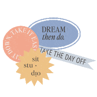mackenziesitstudio day off take it easy sitstudio sit studio Sticker