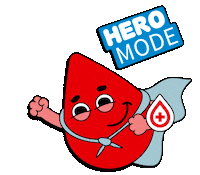 Doing Good Be A Hero Sticker by blutspendebayern