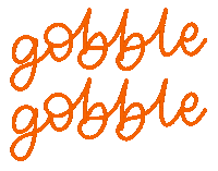 Orange Thanksgiving Sticker