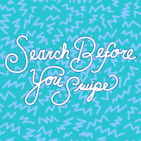 search before you swipe GIF