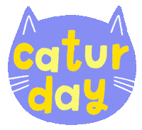 Saturday Morning Cat Sticker by Anke Weckmann