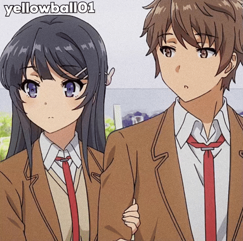 yellowball01 giphyattribution bunny girl bunny girl senpai yellowball01 GIF