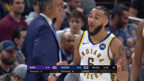 shocked cory joseph GIF by Indiana Pacers