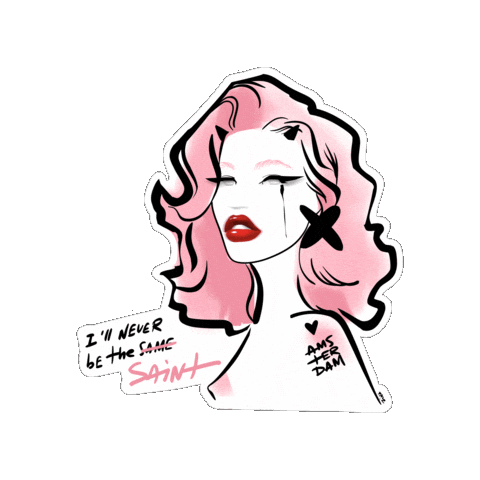 Girl Amsterdam Sticker by Zinaida Kazantseva