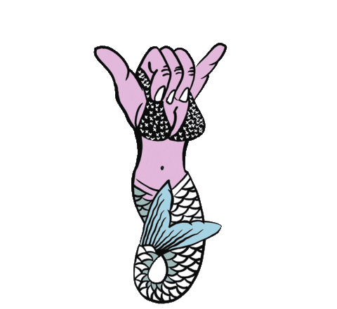 NICOLAS_DELAVY giphyupload surf mermaid shaka Sticker