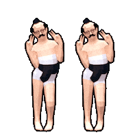 illustrated_jp sticker sumo super uncle Sticker
