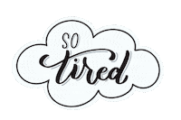 Tired Pinkink Sticker