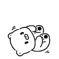 INGJJI bear bored lazy 곰 Sticker