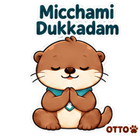 Inner Peace Namaste Sticker by Otto the Otter by GleeSpace