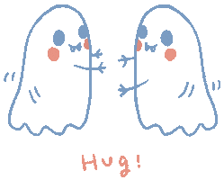 Ghost Hug Sticker by Miss NoProblem