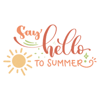 Summer Time Hello Sticker