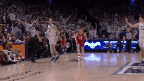Happy College Basketball GIF by Xavier Men's Basketball