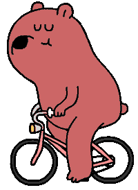 Bike Bear Sticker by CsaK