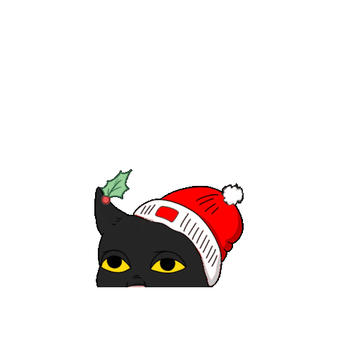 Santa Cat Sticker by Gutter Cat Gang