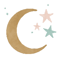 Moon And Stars Space Sticker by themanifestationcollective