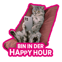 Happy Hour Cat Sticker by Deutsche Telekom