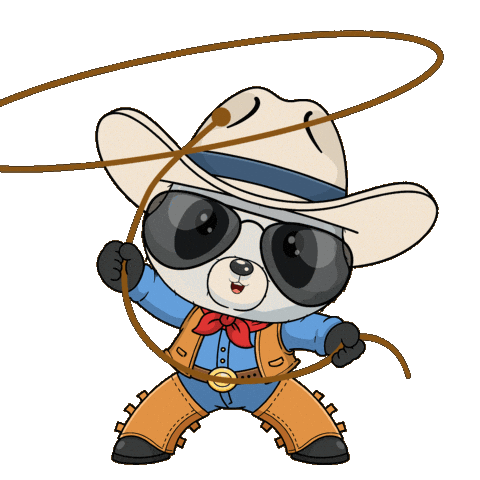 Wild West Cowboy Sticker by PandaPals