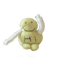 Stuffed Animal Hello Sticker