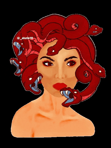 Girl Medusa GIF