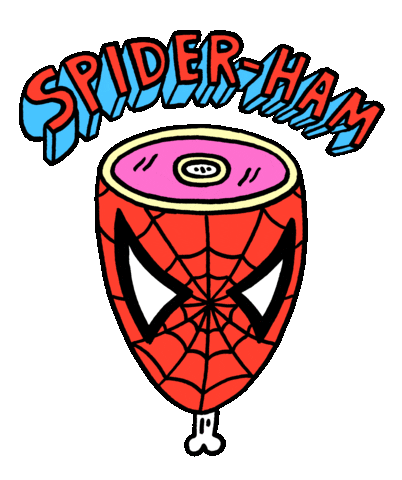 Spider-Man Ham Sticker by Russell Taysom