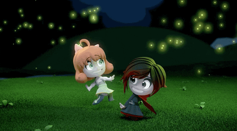 rwby chibi fireflies GIF by Rooster Teeth
