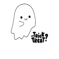 Trick Or Treat Ghost Sticker by Digital Pratik
