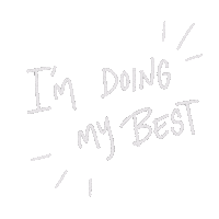 byakki best positivity doing my best im doing my best Sticker