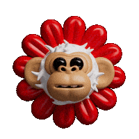 Red Eye Monkey Sticker by Evan Hilton