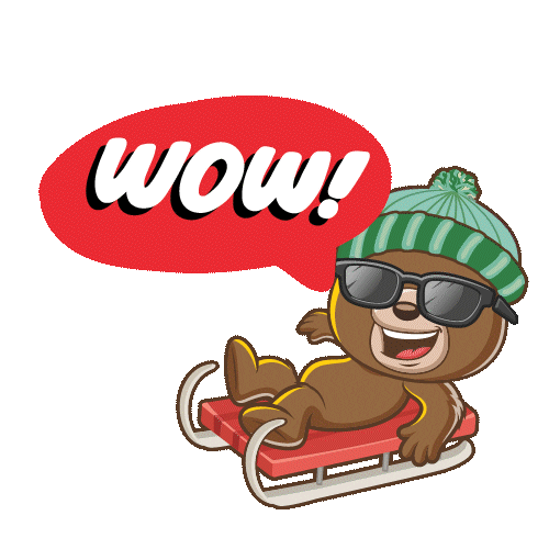 Winter Wow Sticker by Dabdoob