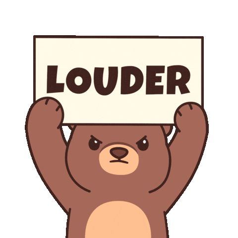 Say It Louder Teddy Bear Sticker by BEARISH