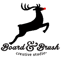 Rudolph The Red-Nosed Reindeer Diy Sticker by Board & Brush Creative Studio