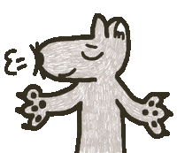 akiettt dog wolf 犬 phew Sticker