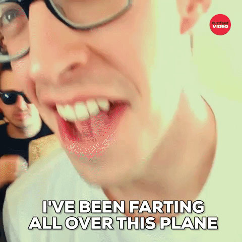 Farting all over plane