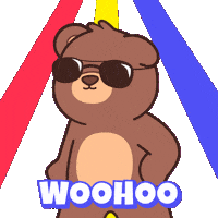 Teddy Bear Dancing Sticker by BEARISH
