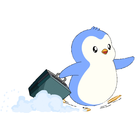 Coming Its Friday Sticker by Pudgy Penguins