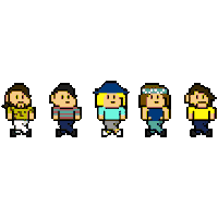 richlaar cafe band 8bit ojos Sticker