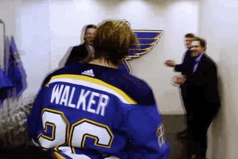 High Five Nathan Walker GIF by St. Louis Blues