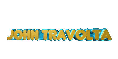 text celebrity wordart john travolta Sticker