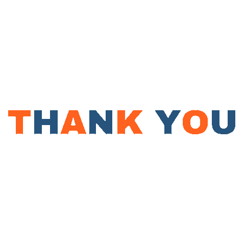 LightSocial blue thank you orange lightsocial Sticker