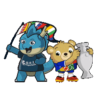 Flag Dragon Sticker by NAGAPOKER ASIA