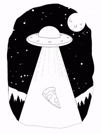 Cucksillustrations art pizza nerd cow GIF