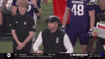 Excited Northwestern Football GIF by Northwestern Athletics
